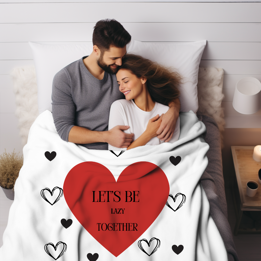 Velveteen Plush Blanket – Let's be lazy together