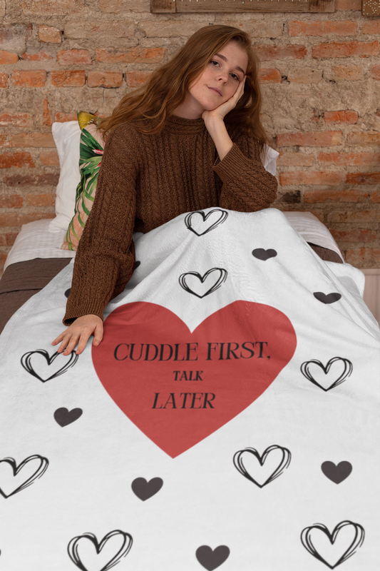 Velveteen Plush Blanket– Cuddle first, talk later