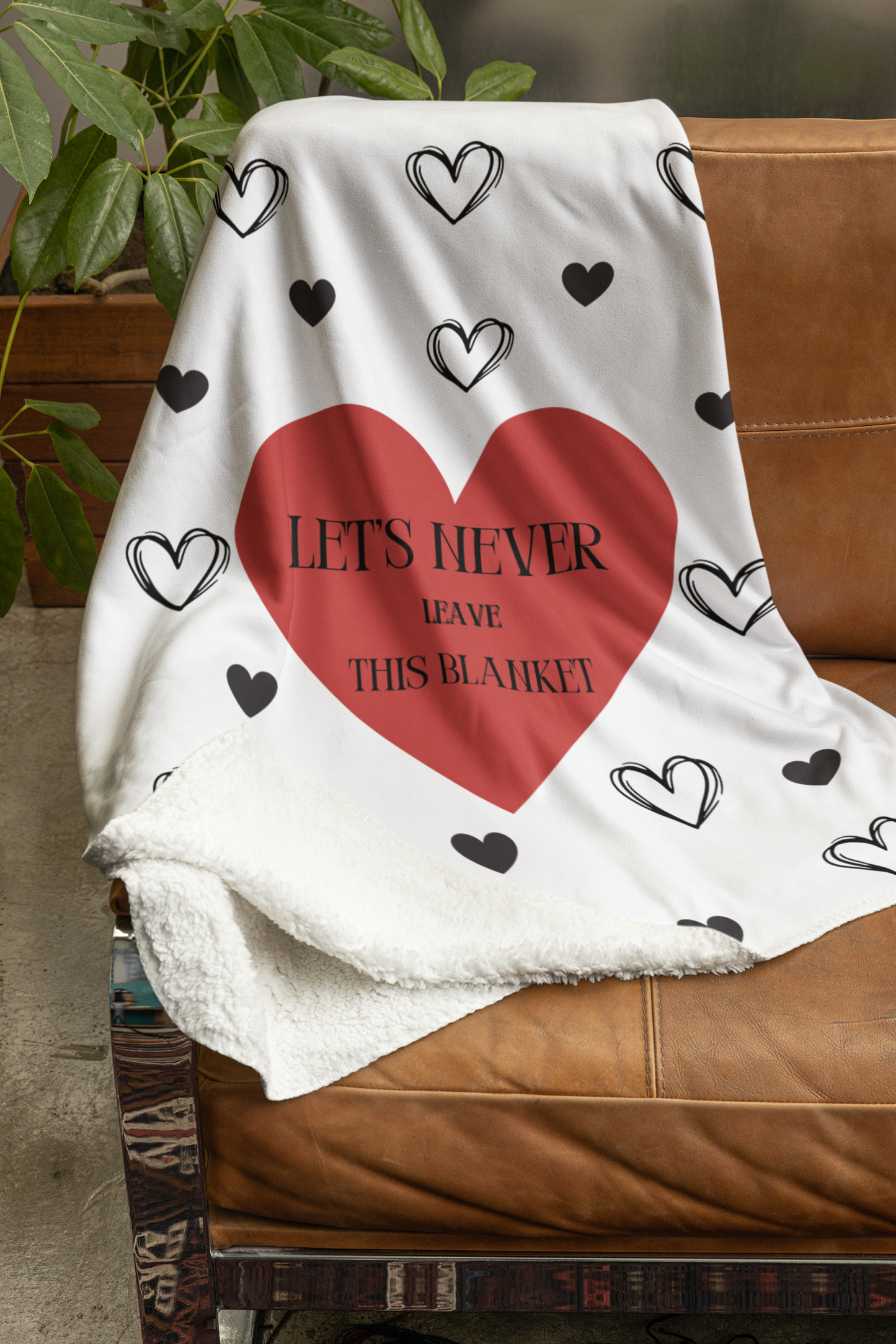 Velveteen Plush Blanket – Let's never leave this blanket