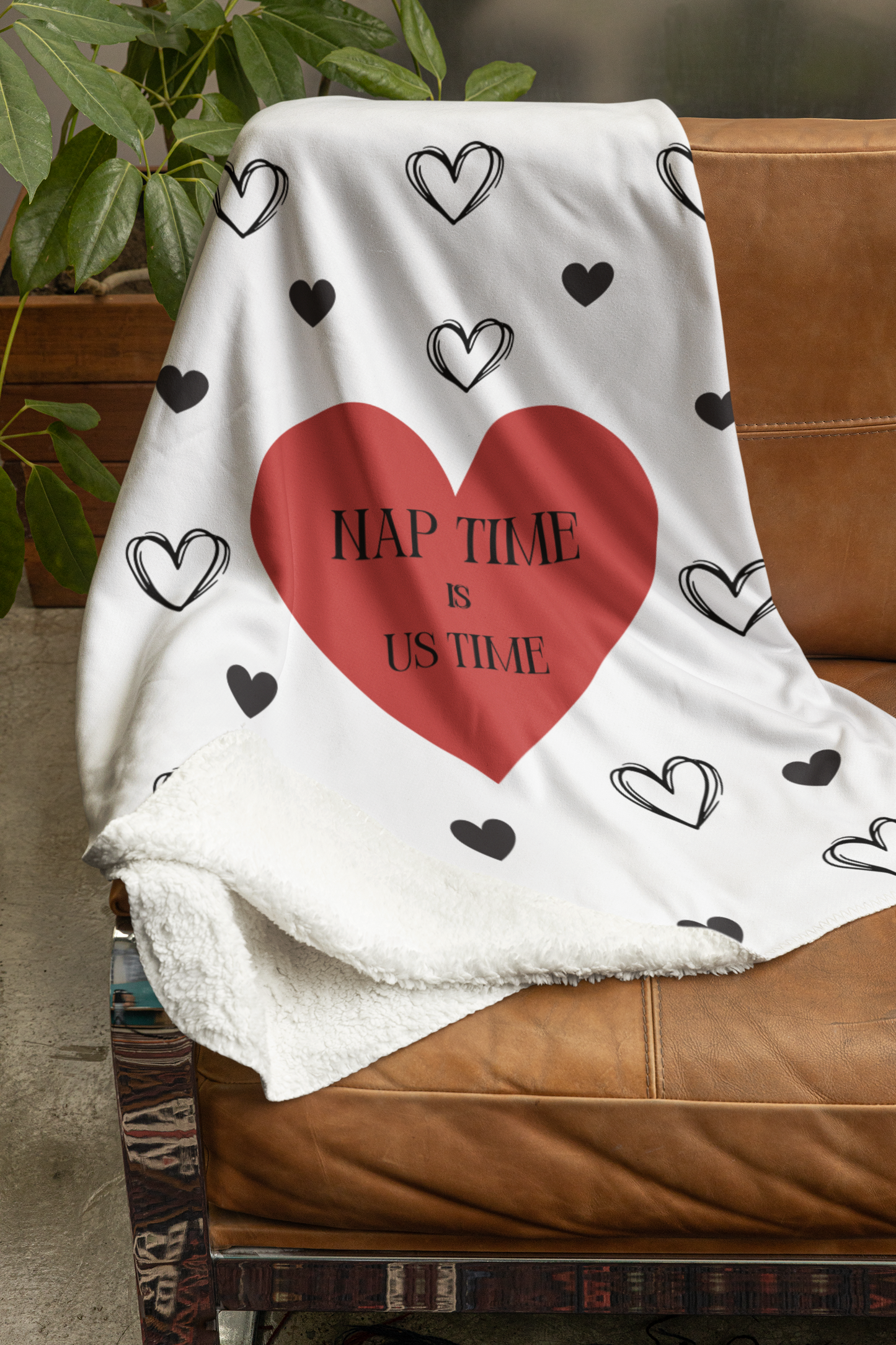 Velveteen Plush Blanket – Nap time is us time