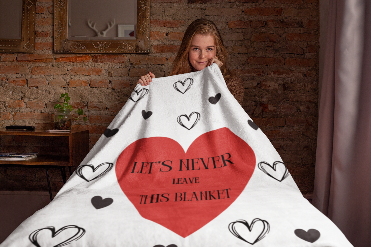 Velveteen Plush Blanket – Let's never leave this blanket